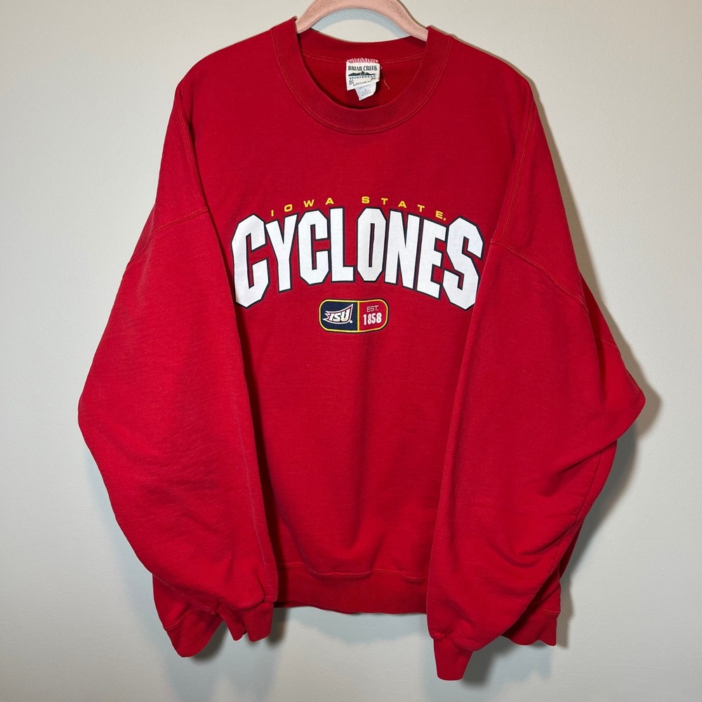Vintage Briar Creek Iowa State Cyclones Sweatshirt Red Men's 3XL ISU Crewneck